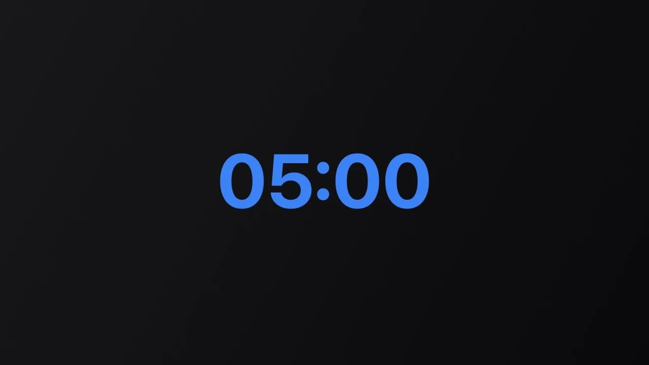 Configurable countdown before going live