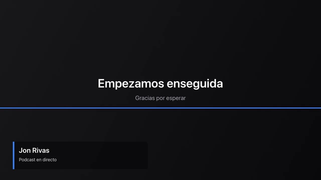 Branded waiting screen before the stream starts